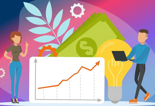 Financial planning with calculator and laptop